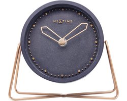 NeXtime Cross Table – Tafelklok – 17.5 × 15.5 × 5 cm – Polyresin – Grijs