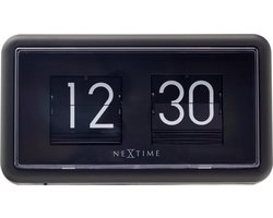 NeXtime - Flip Klok - Tafelklok/ Wandklok - Zwart -18x10x7 cm