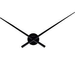 NeXtime Hands – Wandklok – 70 cm – Metaal – Zwart