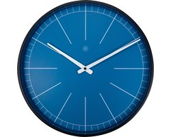 NeXtime NXt Ethan Wandklok Ø 40 cm Blauw - Stijlvolle Moderne Klok voor Woonkamer of Kantoor