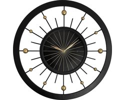 NeXtime Orbit – Wandklok – 60 cm – Metaal – Zwart – Stil