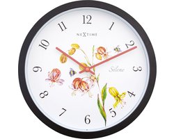 NeXtime Silene – Buitenklok – 30.5 cm – Metaal – Wit – Weerbestendig