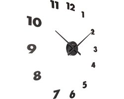 NeXtime Small Hands – Wandklok – 48 × 3 cm – Aluminium – Zwart