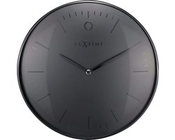 NeXtime - Wandklok - 40 cm - Metaal - Zwart - 'Glamour'