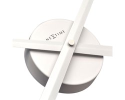 NeXtime - Wandklok -  70 cm - Wit - 'Hands'
