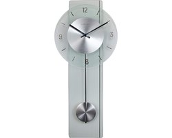 NeXtime - Wandklok - 70 x 30cm - Glas/Metaal - Transparant - 'Eleanor'