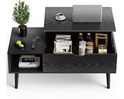 NextNovaDeals Salontafel - 100 X 50 - Zwart - Moderne Bijzettafel - Ruim Tafelblad - Voor Woonkamer En Interieur - Stijlvol Design