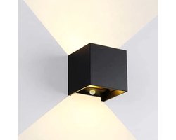 Nextron - Led-sensorlamp beweegsensor licht led-wandlamp 8 x 10 x 10 cm wandlamp lamp kuster interieur binnen buiten plug and play draadloos rechargable