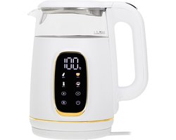 Nexvo® Waterkoker glas - Waterkoker - Wit Goud - ‎21cm x 16cm x 25cm