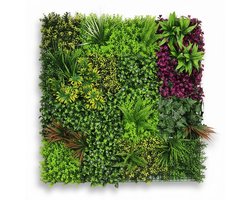 Niba® Flowerwall - Nature Look Green Wall - Groene Muurdecoratie – 100×100 cm