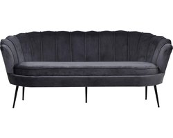 Nice bank 3 persoons velours grijs.