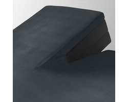 Nice Dreams Hoeslaken Splittopper Jersey . 180x200 - 15cm hoek - Dark grey