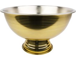Niceey Champagneschaal - Champagnekoeler - Ijsemmer - Champagne Emmer - Champagne Bowl - RVS - Goud