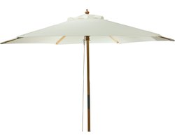 Niceey Parasol - Hout - 250CM - Creme