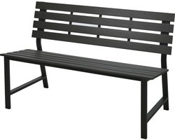 Niceey Tuinbank - 125X60X81 - Polywood - Weerbestendig - 2/3 Personen - Zwart