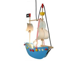 Niermann Stand By - Hanglamp - Piratenschip - Blauw - 45cm