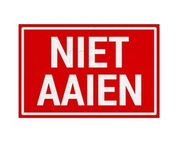Niet aaien bord | Sign Again materiaal | 18 x 12 cm