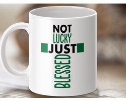 niet gelukkig mok, gezegend mok, christelijke mok, goddelijke mok, spirituele mok, religieuze mok, inspirerende mok, motivatie mok, christelijk cadeau, geestelijk cadeau, goddelijk cadeau, zegeningen mok, bemoediging mok