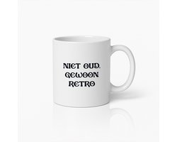 Niet Oud Gewoon Retro Koffiemok – Grappige Vintage Stijl Beker voor Koffieliefhebbers