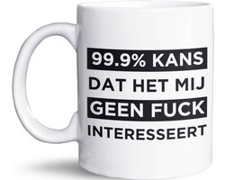 NietMokken.nl - 99.9% kans dat het mij geen f*ck interesseert - Grappige mok/beker - Ideaal cadeau voor vrienden of collega's - Leuk voor thuis, bureau of op het werk - Sarcastische tas - Perfect geschenk voor elke gelegenheid - Originele koffiemok