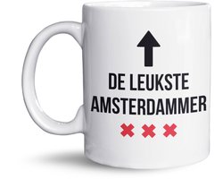 NietMokken.nl – De Leukste Amsterdammer Mok – Amsterdam Mok met Andreaskruizen – Grappige Mok – Cadeau voor Amsterdammers – Originele Souvenir - Keramische tas 325ml