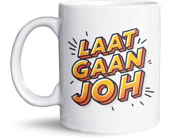 NietMokken.nl - Grappige koffiemok "Laat Gaan Joh" - Keramische tas/beker - Humor cadeau voor koffie- of theeliefhebbers - Origineel cadeau voor verjaardag, vrienden of op kantoor - Aan beide zijden bedrukt