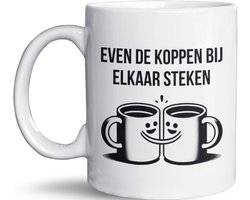 NietMokken.nl – Grappige Mok – "Even de Koppen bij Elkaar Steken" – Humor Cadeau voor Collega’s & Kantoor – Koffiebeker – Vaatwasser- & Magnetronbestendig