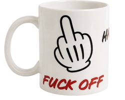 NietMokken.nl - Grappige Mok – Fuck Off Mok 250 ml met Verborgen Middelvinger – Foute Koffiemok van Keramiek – Grappig Cadeau voor Hem & Haar – Inclusief Gratis Viltje – Vaatwasser- en Magnetronbestendig