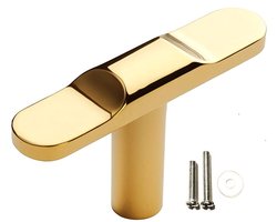 Nieuw Design Kastknop Goud T - Kastknoppen Goud - Deurknopjes Goud voor kast - T - Deurknop Goud - Deurknopjes Goud - Handgreep - Meubelknop Goud - Meubelknoppen Goud - Deurknopjes Goud - Deurknoppen zilver - Ladeknoppen voor deurtjes
