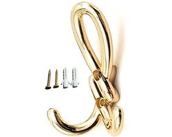 Nieuw Kapstokhaken Goud - Kapstok Goud - Kledinghaak - Sterke Zink Legering - Inclusief Schroeven -Klassieke Kapstokhaak - Jashaken - Kapstok Haken - Handdoekhaakjes - Kapstokhaak met 3 haken - Wandhaak - Industrieel - Ophanghaken