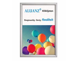 NIEUW: Kliklijst A2 (59.4x42 cm) - ALUANZ - Aluminium 20mm frame - Zilver - Premium Fotolijst - Posterlijst - Wissellijst - Inclusief Beschermfolie