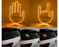 Nieuw Led Verlicht Gebaar Licht Auto Vingerlicht Met Afgelegen Weg Woede Borden Middelvinger Gebaar Licht Hand Lamp
