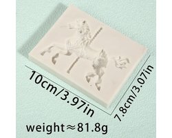 Nieuwe Carrousel Siliconen Mal Keukenhars Bakgereedschap DIY Gebak Cake Fondant Mallen Paard Dessert Chocolade Kant Decoratie