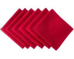 Nieuwe Elegante Rode Polyester Servetten Set voor Uw Tafelsetting - 6 Stuks van 18" x 18"
