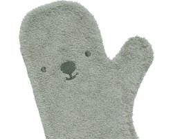 Nifty - The Original Baby Shower Glove – baby douche handschoen voor beter grip op je baby bij het douchen - origineel kraamcadeau - lange baby washand - Olive