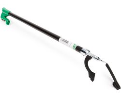 NiftyNabber PRO Nestplukker - Prullenbak Picker Grabber - HEAVY DUTY 90cm - Multifunctionele Reacher Grabber Stick - Stalen klauw met rubberen grip groen - inhoud in Handgrijper