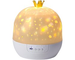 Night Light Projector met muziek roteerbare Crown Night Light 21 Projectie Theme sfeer Licht 3 lichte modi voor kinderkamer