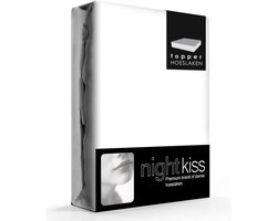 Nightkiss - Topcover - Katoen - 160 x 200 - Wit - BI-inkeping enkel - tot 8 cm matrashoogte