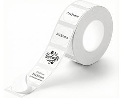 Niimbot Labelprinterrol B21/B1/B31/B4 - 31x31mm - 210 Labels - 1 rol - Wit - Rond Label