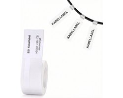 Niimbot Labels - Etiketten voor B1/B21- 30x45mm - 50mm staart - 80 vellen - Kabel labels - Wit