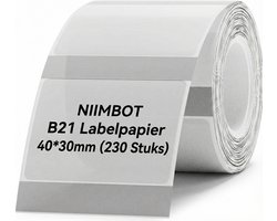 Niimbot - Labels/Etiketten B21/B1/B31/B3S/K3 - 40x30mm - 230 vellen - Transparant