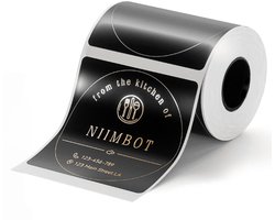 Niimbot - Labels/Etiketten M2/M3 - 50x50mm - 150 vellen - Zwart Rond