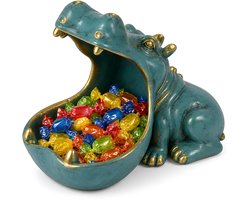 Nijlpaard decoratiebeeldje Creatief hars woonaccessoire Tafeldecoratie Opbergtray voor sleutels en kleine spullen Voor hal woonkamer en schoenenkast