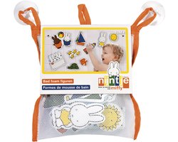 Nijntje Badspeelgoed met drijvende foamfiguren - Plakt op tegels - Opbergnet met zuignappen - Peuter en kleuter speelgoed - Voor meisjes en jongens - Vanaf 1 jaar - Speelgoed kinderen - Bambolino Toys