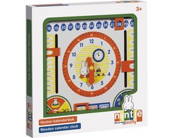 Nijntje houten speelgoed kalenderklok oefenklok leerklok - peuter kleuter educatief speelgoed - Bambolino Toys