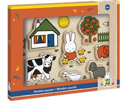 Nijntje Houten vormenpuzzel - 7 dikke puzzelstukken - Peuter en kleuter speelgoed - Voor meisjes en jongens - Vanaf 1 jaar - Speelgoed kinderen - Bambolino Toys
