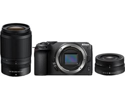 NIKON Z30 compacte systeemcamera + 16-50mm & 50-250mm VR zoom lenzen – Compacte reiscamera met 4K video – Wi-Fi & Bluetooth – Ideaal voor vakanties, gezinnen en wildlife