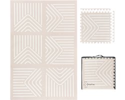 NilaFee™ - Speelmat - Foam - Baby - Speelkleed - Kruipmat - 180 x 120 x 1.5 cm - Puzzelmat - Opbergtas -Geometry Sandy