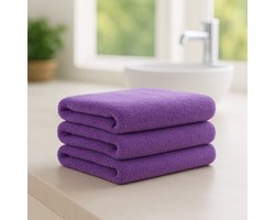 Nile Textile Luxe Handdoek - 50x100 - Paars - 600GSM - Egyptisch Katoen