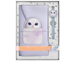 Nimmy Big Eyed Pet 2.0 Konijn Paarse Kantoorpen En Notitieboekset